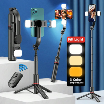 6 In 1 Wireless Foldable Selfie Stick Tripod