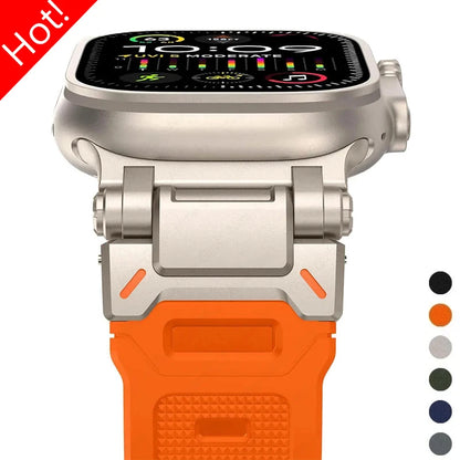 Metal & Rubber Strap For Apple Watch